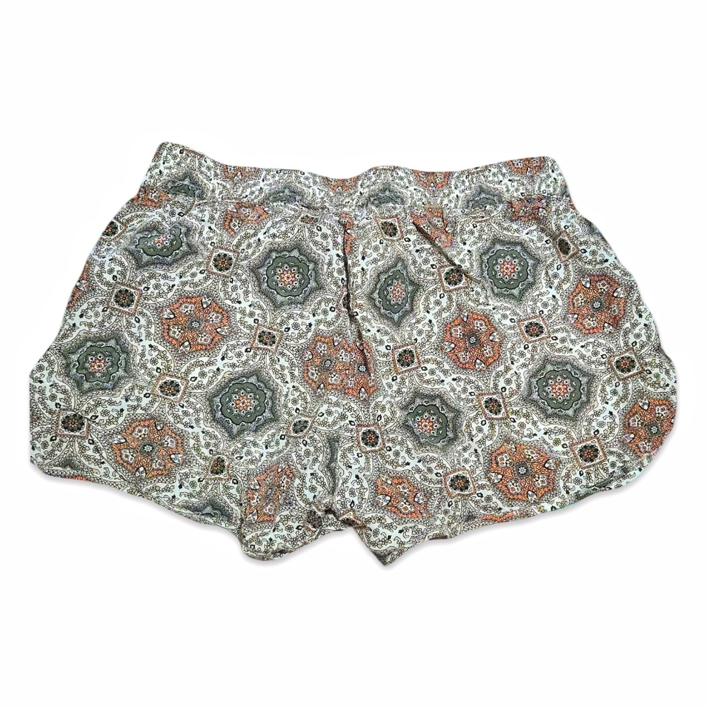 JOIE Layana Silk Lounge Shorts Petunia Tile Mandala Floral Print Size M - Picture 3 of 9